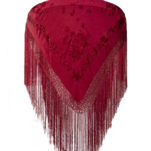 Mantón de Manila en color morado