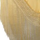 Mantón de Manila en beige con bordado en tonos vivos